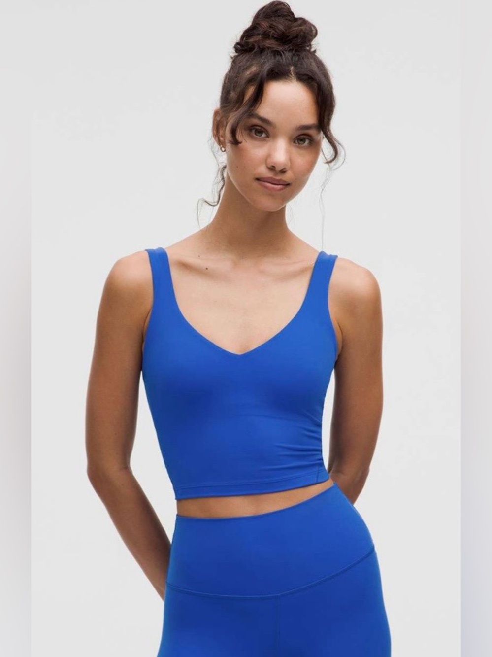 Lululemon NWT Align Tank V-Neck Cropped Top Blue Size 6